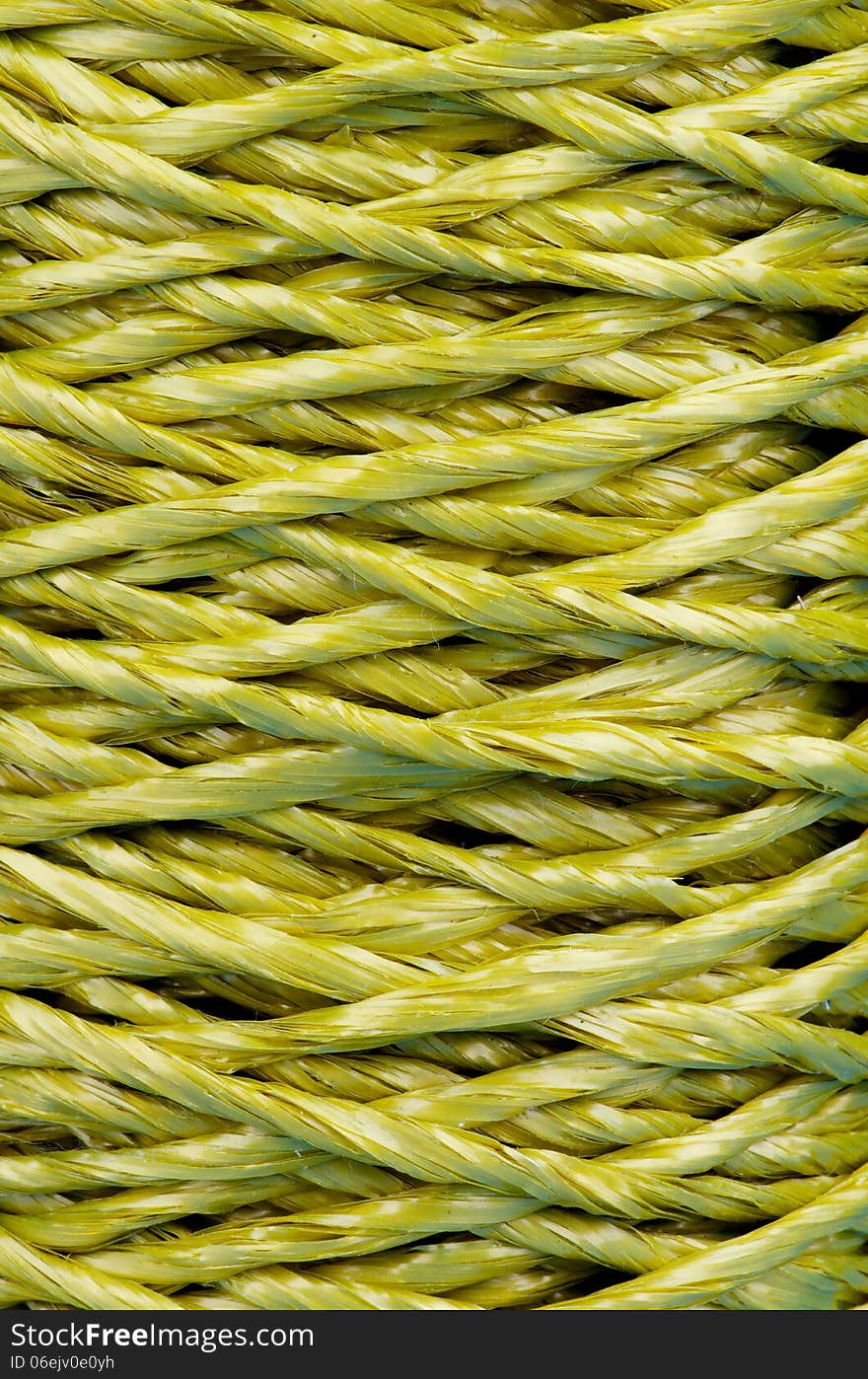 Background of Shiny Green Bamboo Twisted Threads closeup. Background of Shiny Green Bamboo Twisted Threads closeup