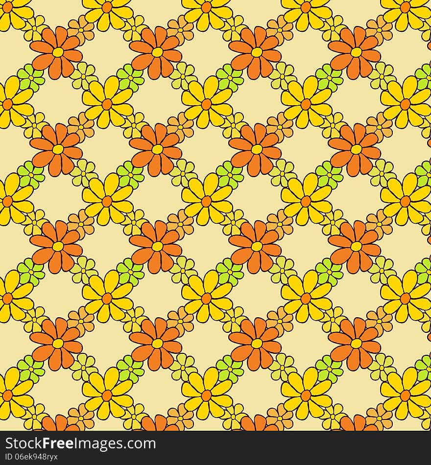 Flower Net Pattern on Light Background