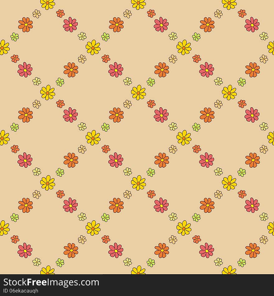 Warm Flower Net Pattern. This is file of EPS10 format.