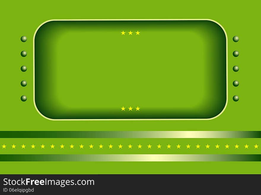 Green military frame, vector illustration