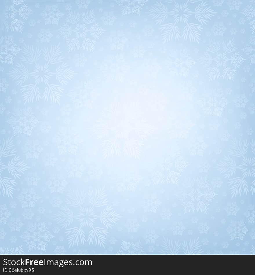 Seamless Blue Pattern With Snowflakes. Seamless Blue Pattern With Snowflakes