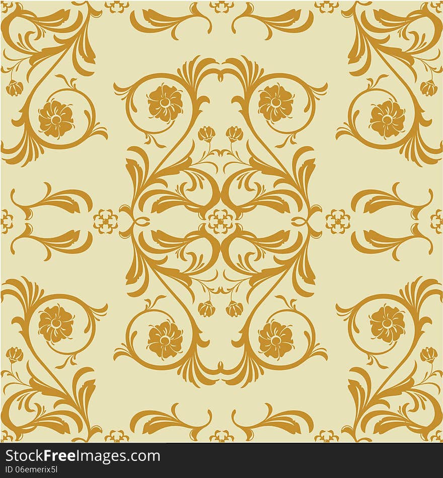 Seamless ornamental floral pattern background. Seamless ornamental floral pattern background