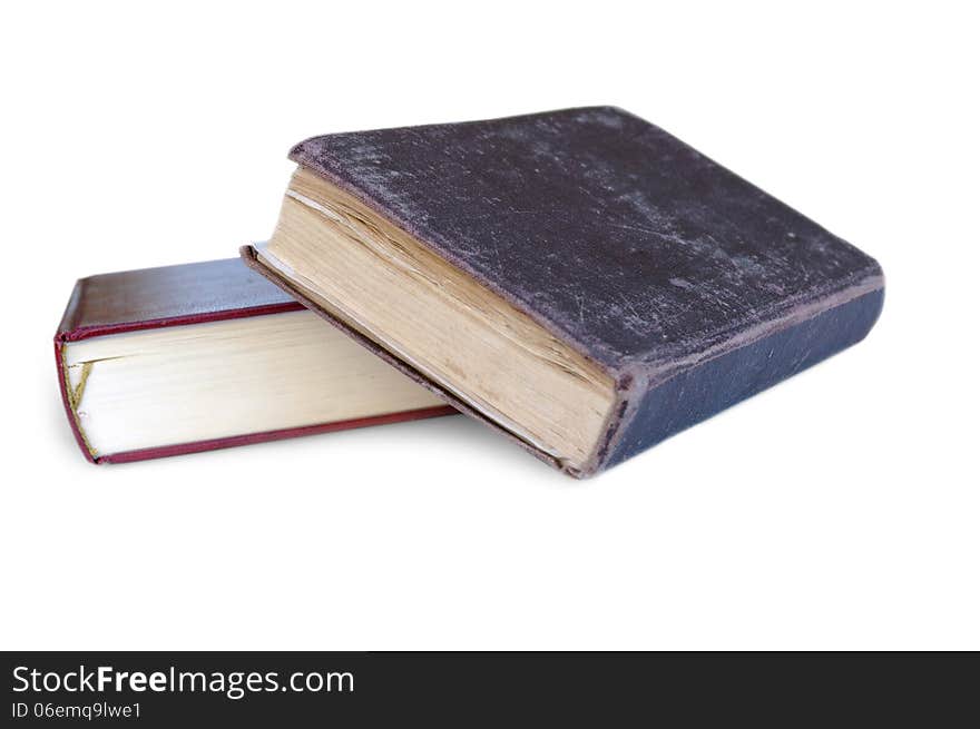 Books, two books, two books on a white background