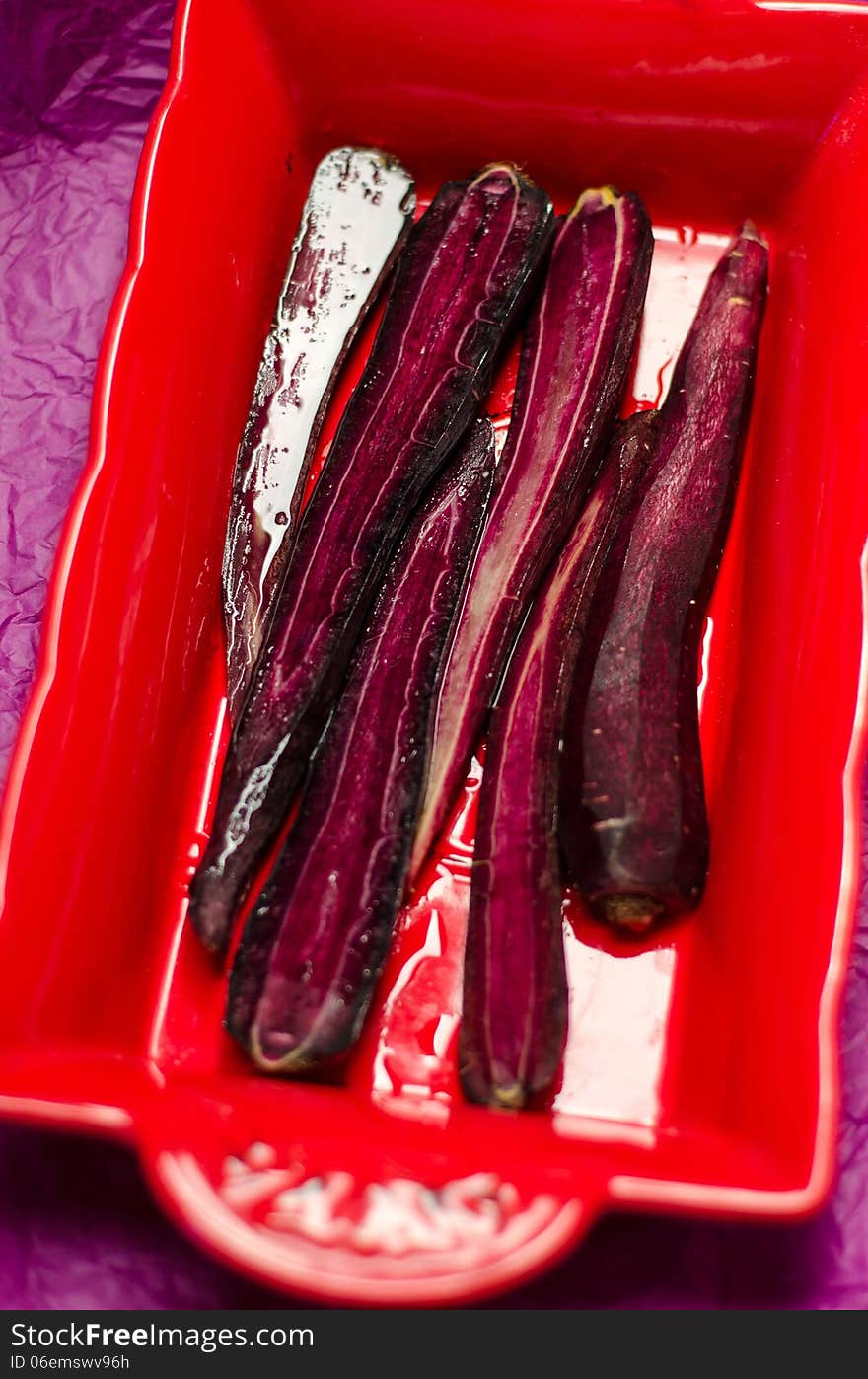 Purple Carrots In Baking Tray