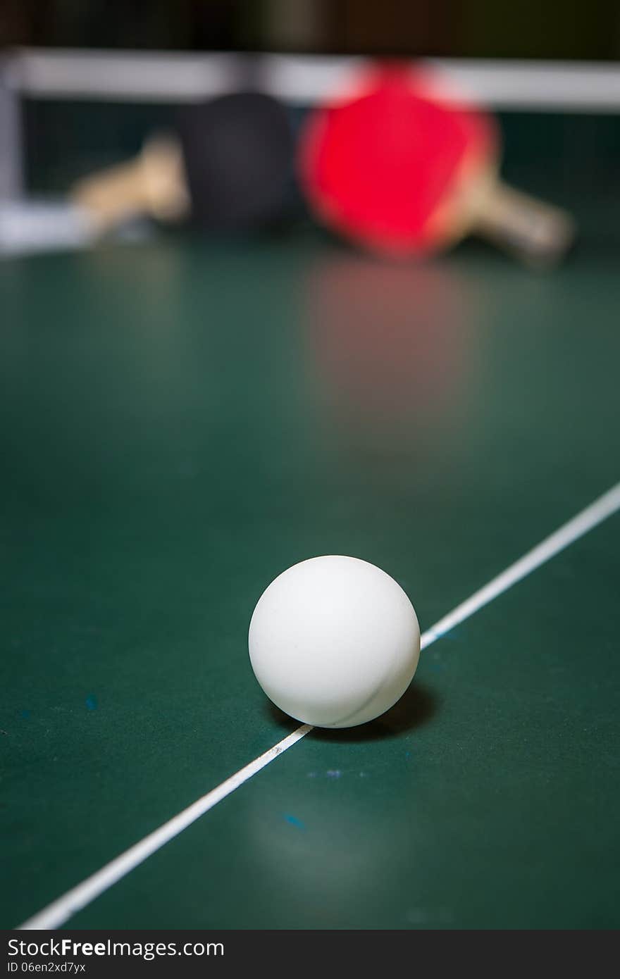 Table tennis racket and ball. Table tennis racket and ball