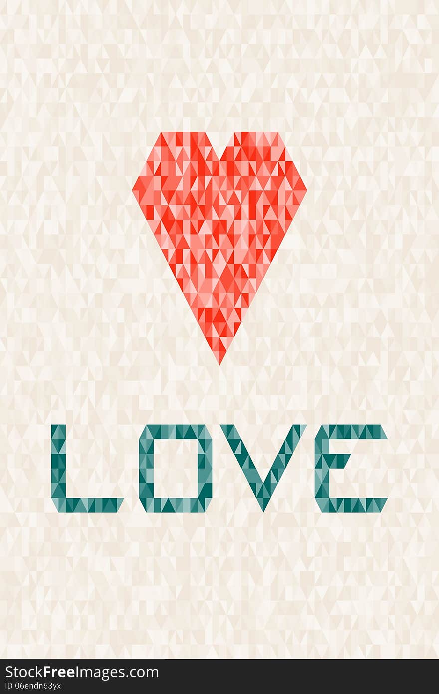 Love Heart And Triangle Background