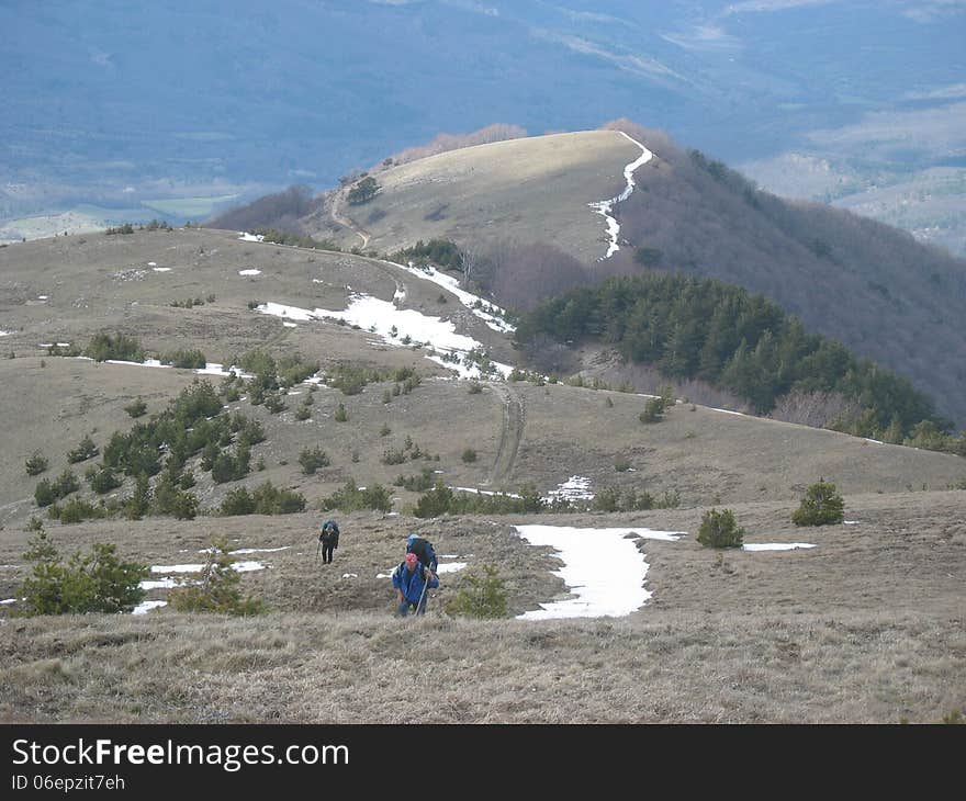 Snow in the mountains