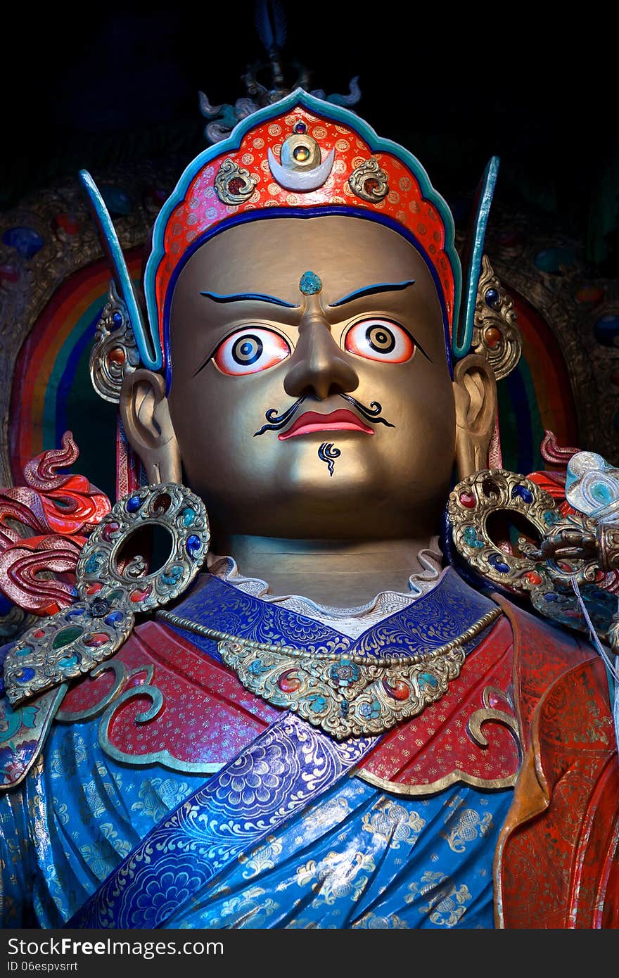 Statue Of Guru Padmasabhava At Hemis Gompa, Ladakh