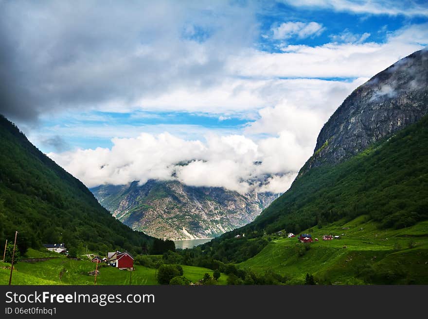 View to Sognefjord in Norway