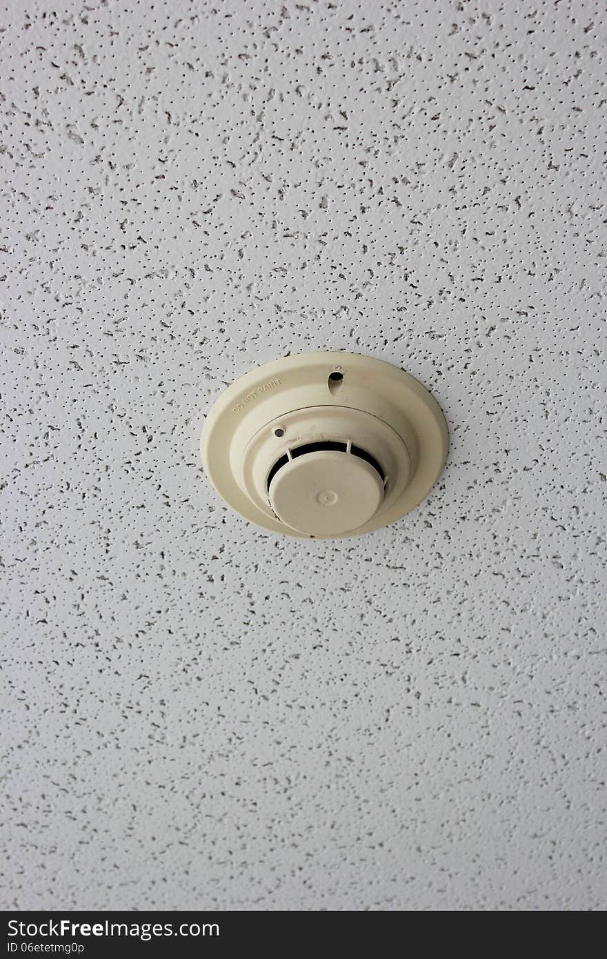 Smoke detector on a ceiling