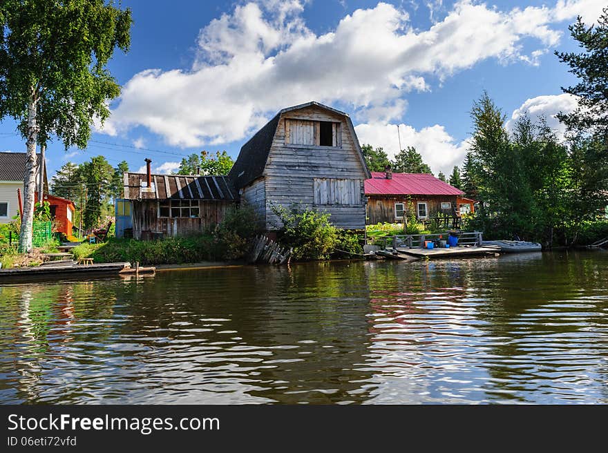 Old traditional wooden house at the north of Russia. Old traditional wooden house at the north of Russia