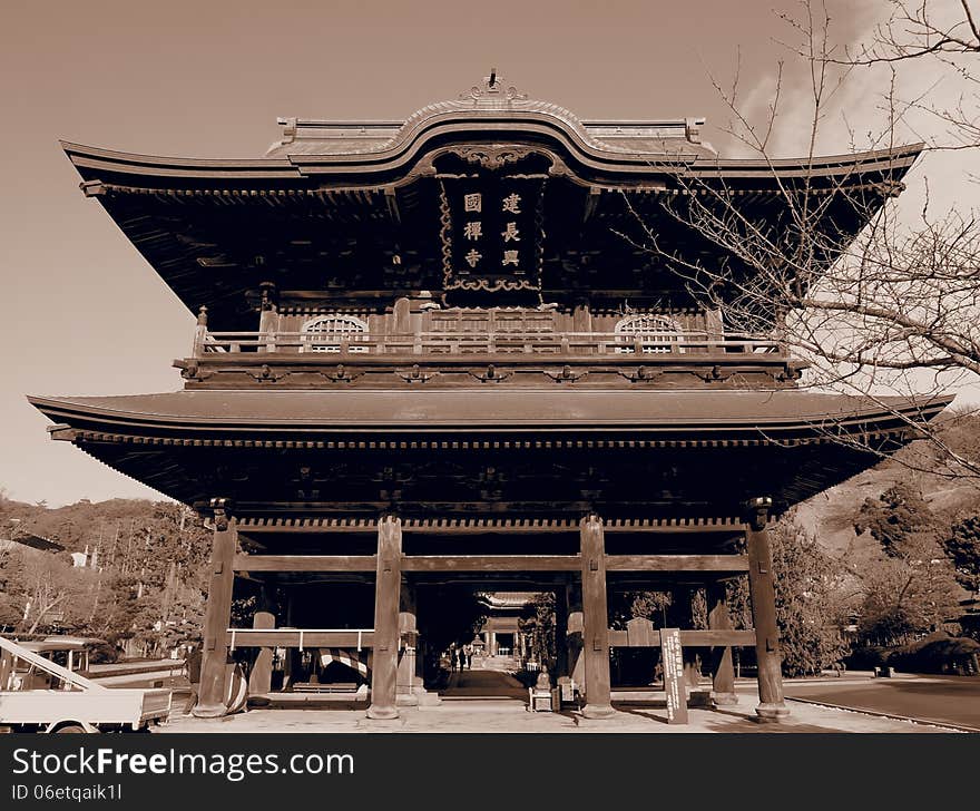 Sepia Temple