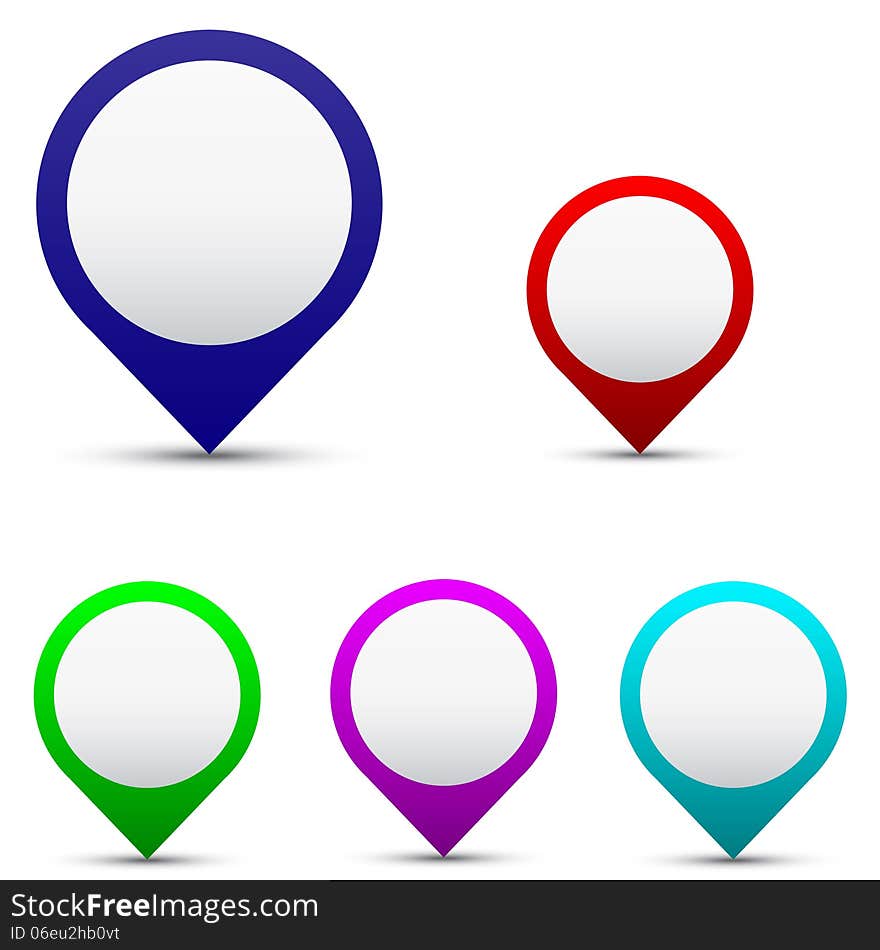 Vector illustration set pointer button