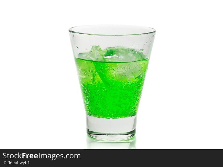 Mojito in a glass with ice