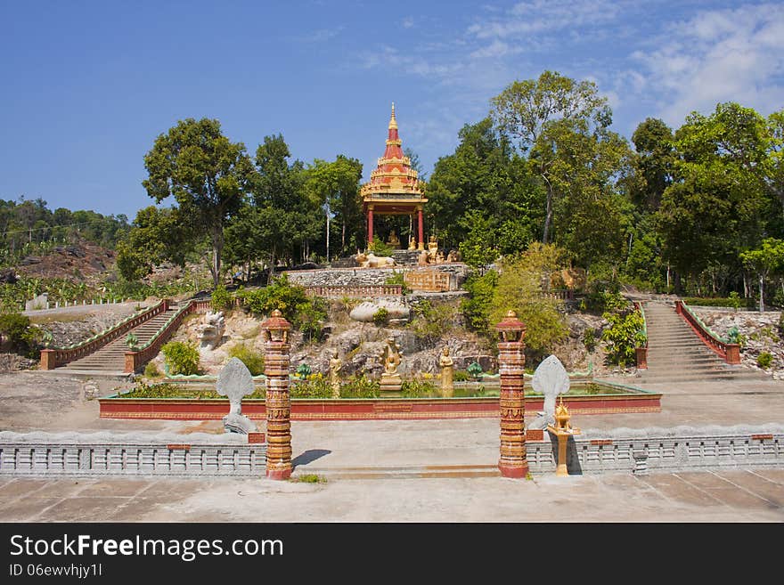 Cambodian temple near Sihanukville naval base