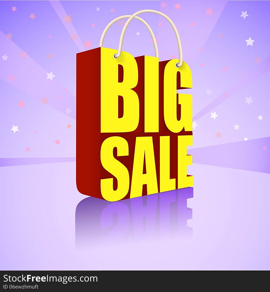 Big sale, bright, colorful banner for your