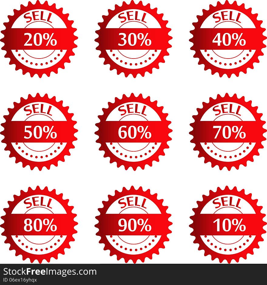 Discount price tags. Vector.