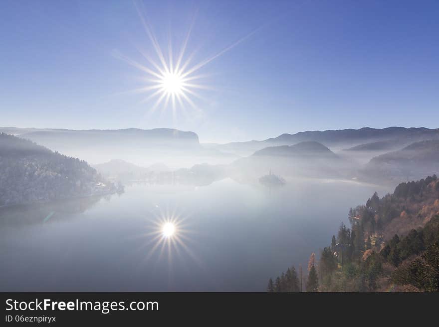 Bled lake of Slovenia, Europe. Bled lake of Slovenia, Europe