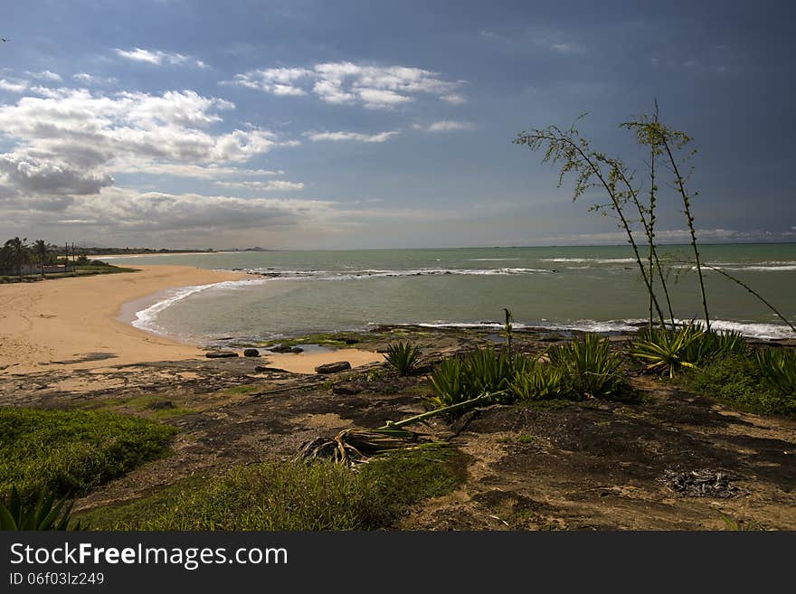 A sunny and peacefull Beach in summer. A sunny and peacefull Beach in summer.