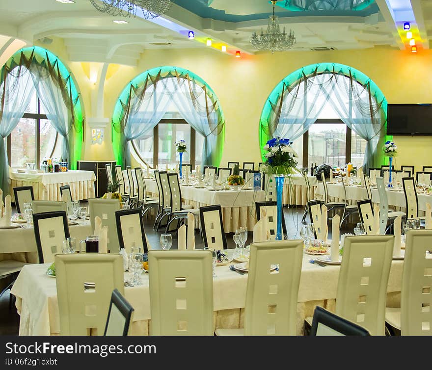 Lighted Restaurant Interior