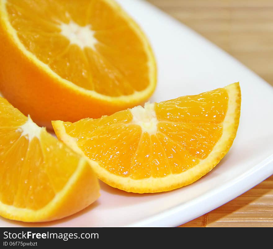 Oranges on the natural background