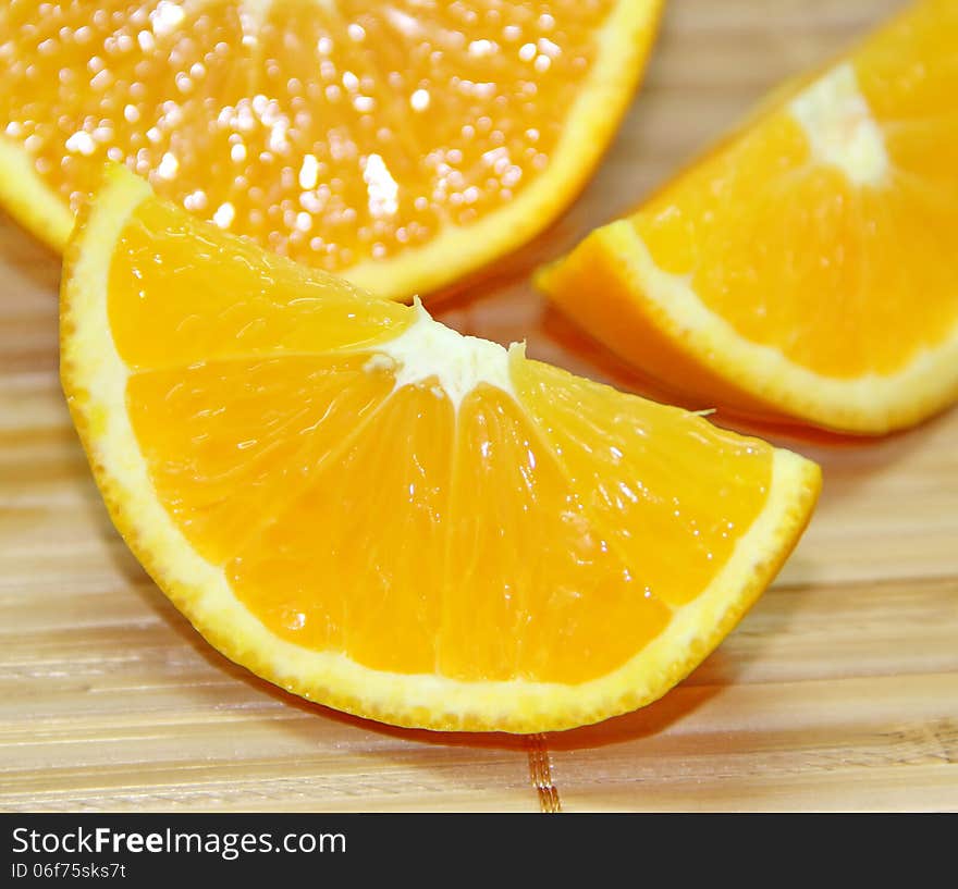 Oranges on the natural background