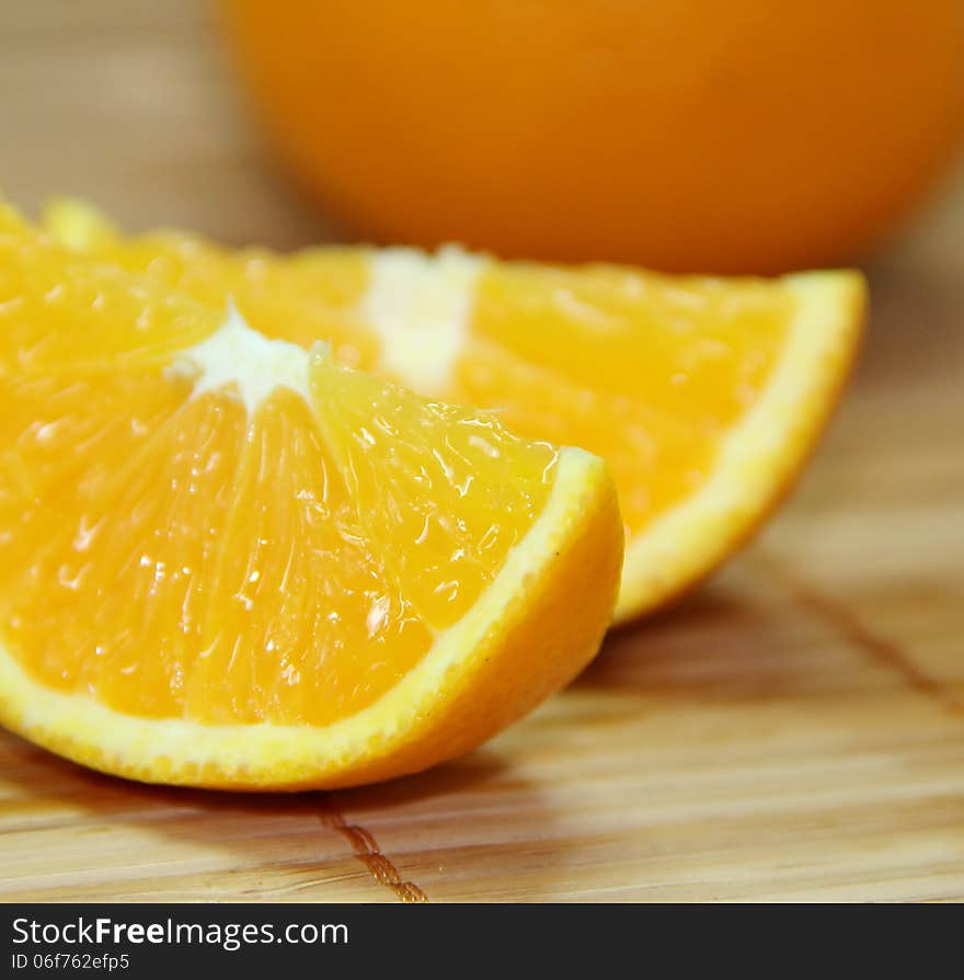 Oranges on the natural background