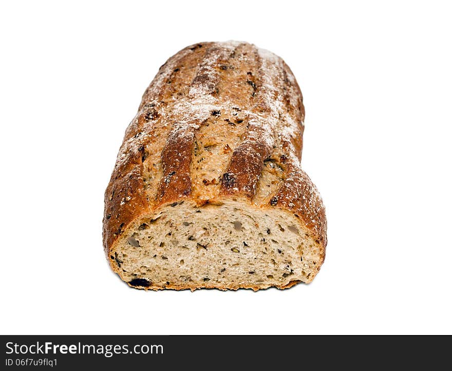 Fresh white bread isolated