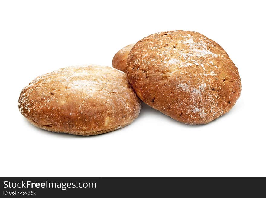 Fresh white bread isolated