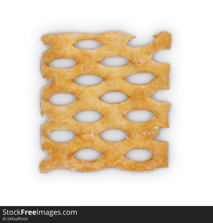 Cookie on white background