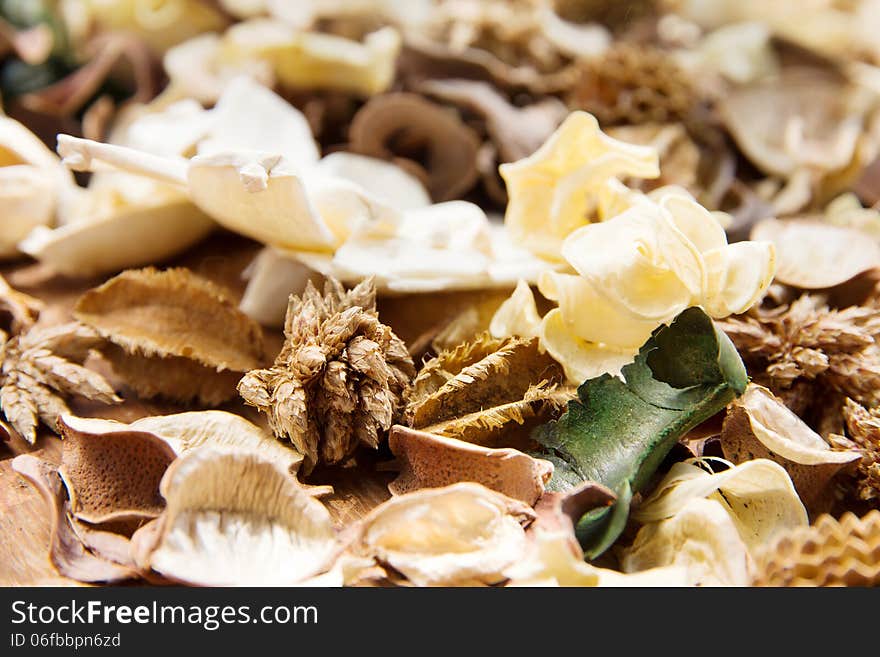 Potpourri,dry flowers background texture