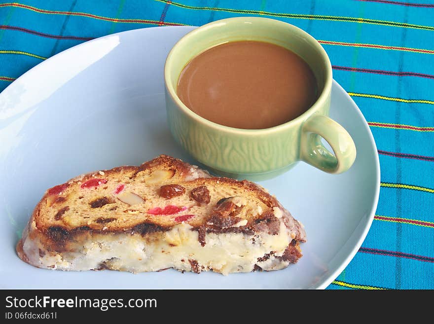 Fruitcake With Hot Coffee