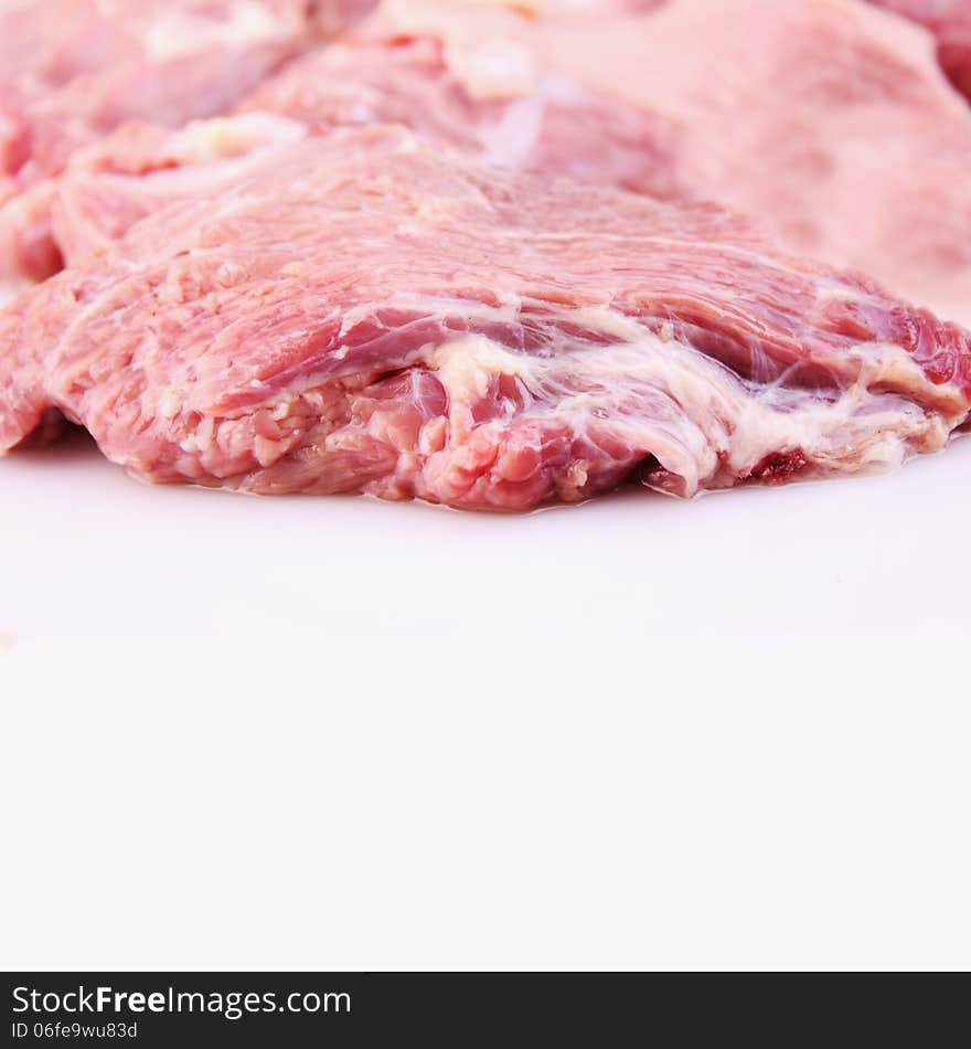 Beef fillet on a white background