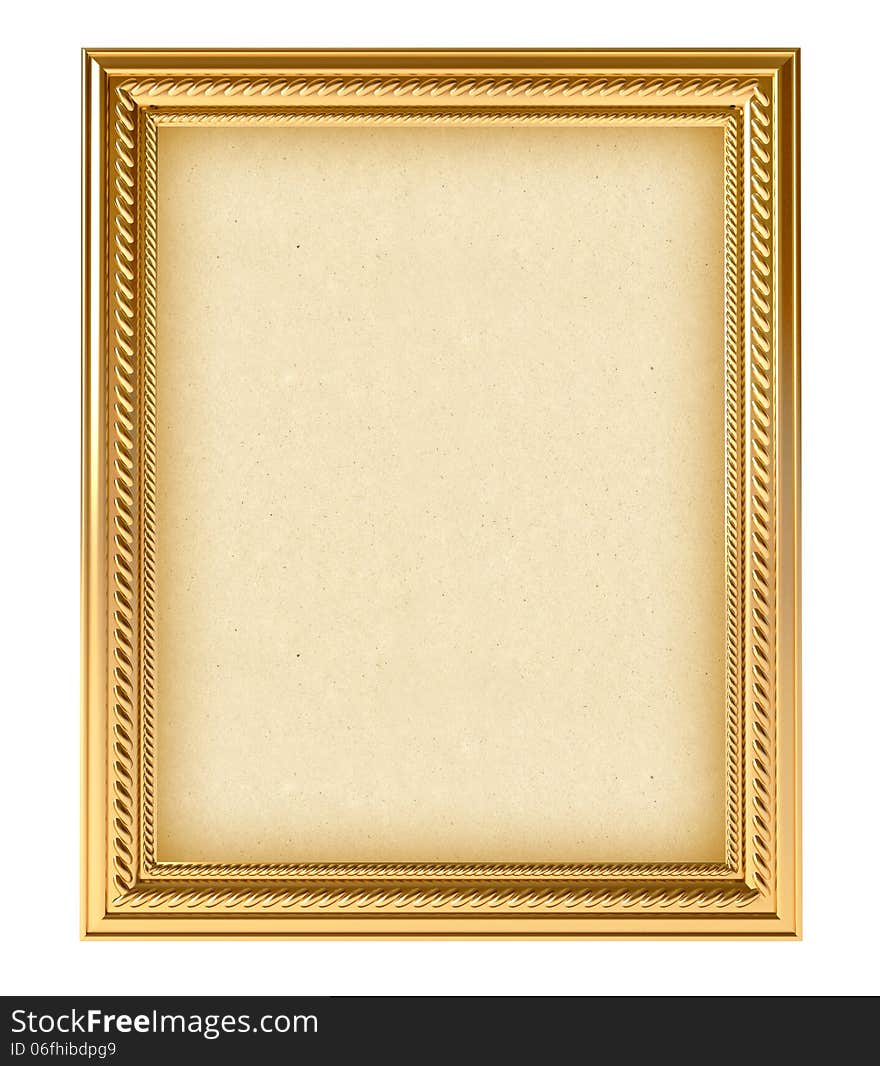 Golden Empty Frame For Your Picture