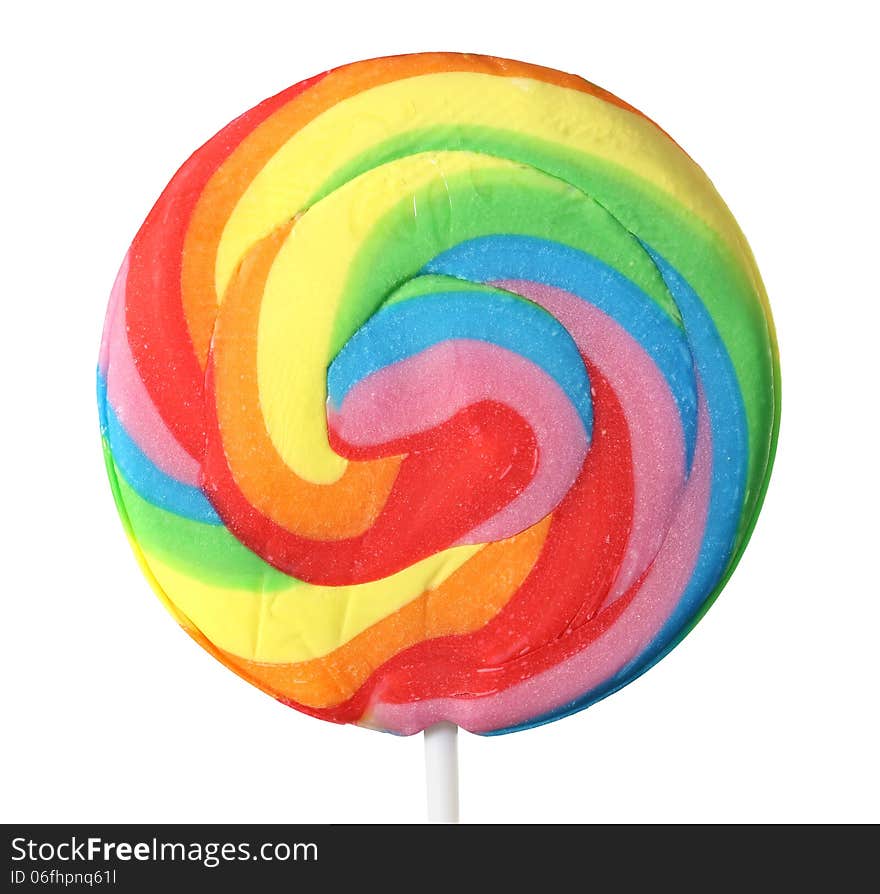 Lollipop all colors of the rainbow