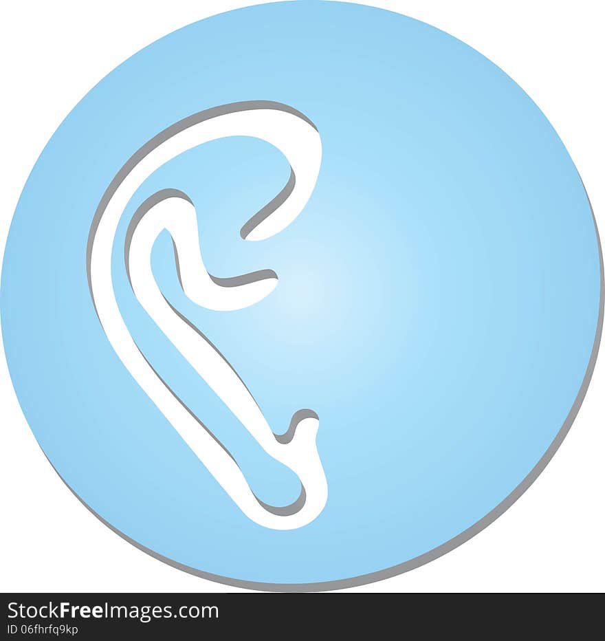 Logo represents an ear logo for medical purposes