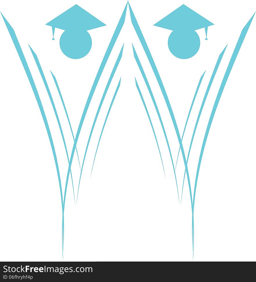 Logo represents a graduation ceremony