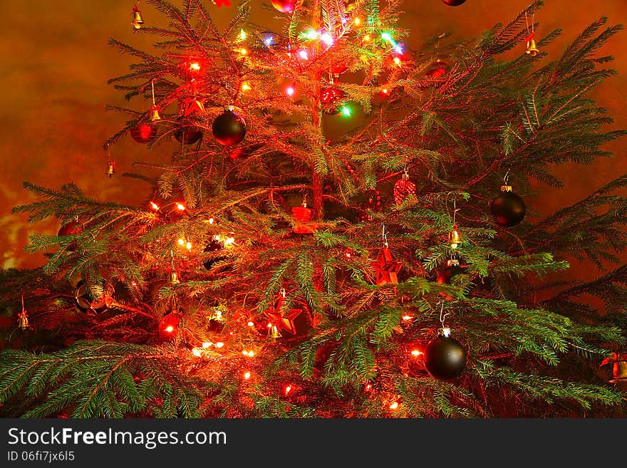 Christmas scene with tree and gifts. Christmas scene with tree and gifts