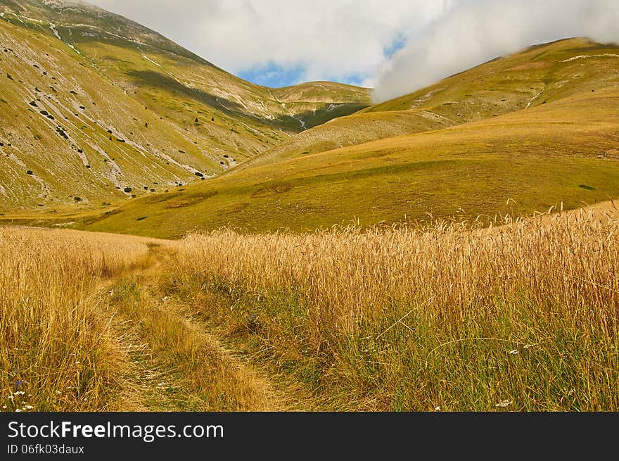 Mountain Panorama Spring In The Mountains Of Italy