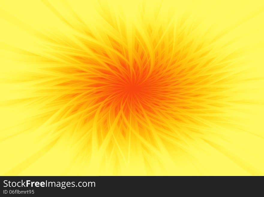 Flower abstract background in yellow