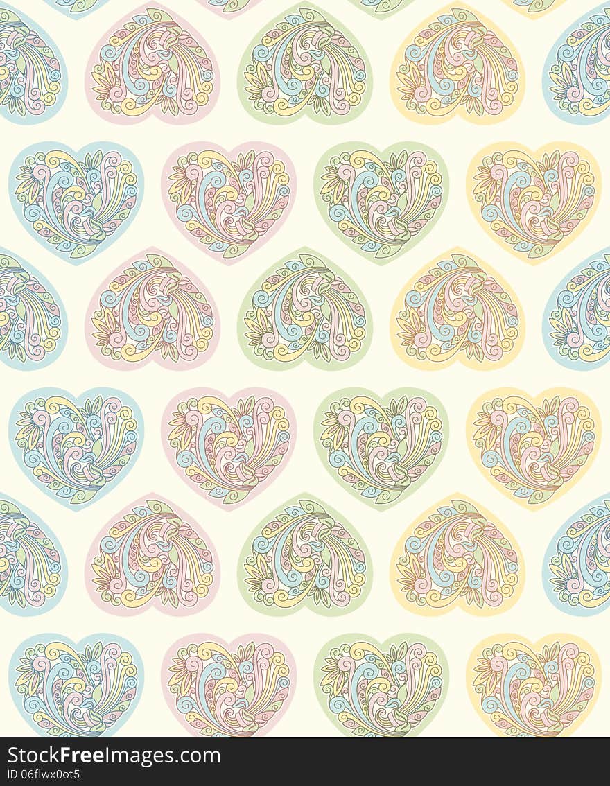 Pattern of hearts