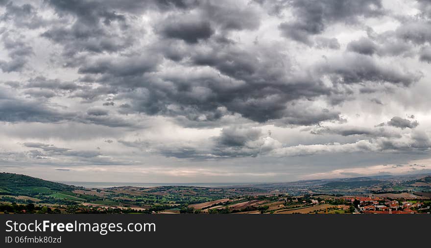 Fabolous view of the Marche region in Italy. Photo taken on: September, 2013. Fabolous view of the Marche region in Italy. Photo taken on: September, 2013