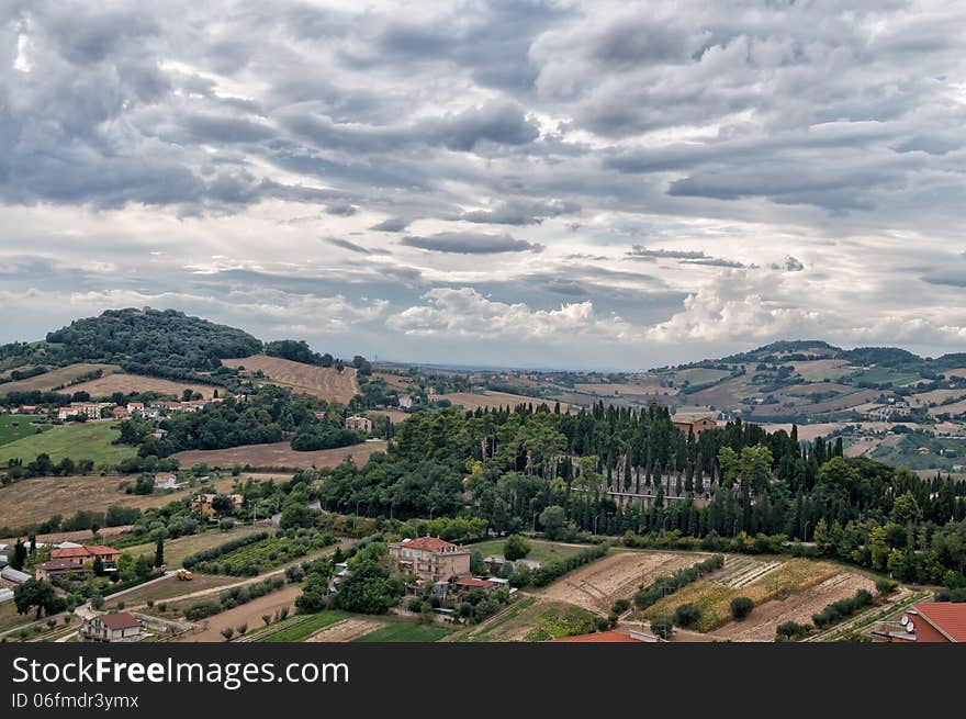 Fabolous view of the Marche region in Italy. Photo taken on: September, 2013. Fabolous view of the Marche region in Italy. Photo taken on: September, 2013