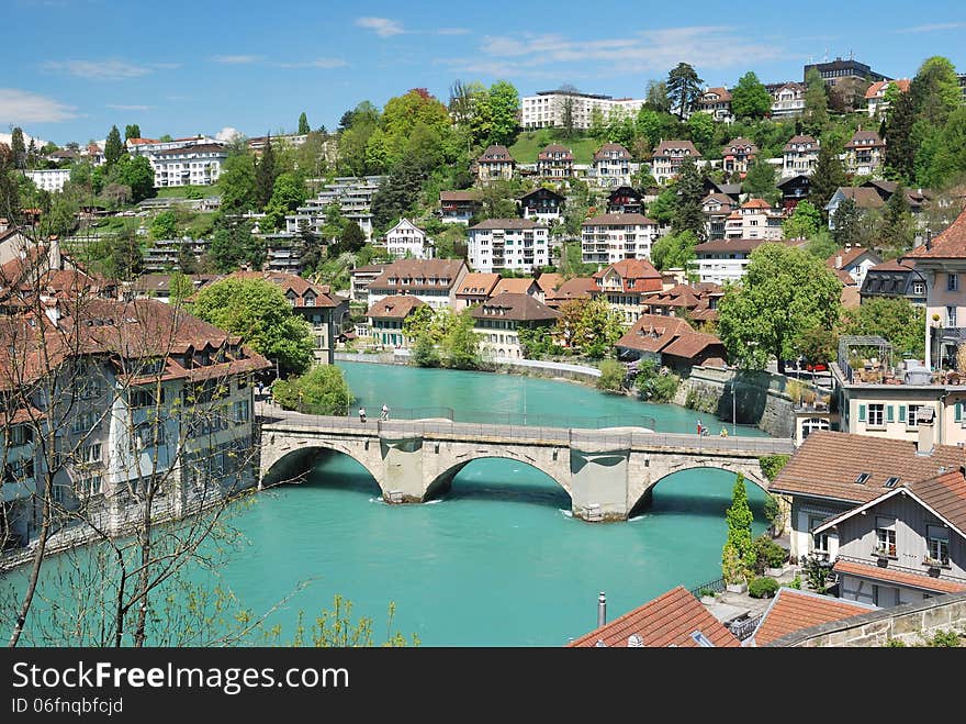 Townscape of Berne, Switzerland.