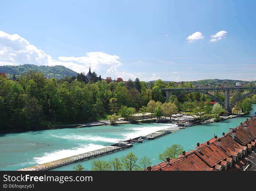 Townscape of Berne, Switzerland.