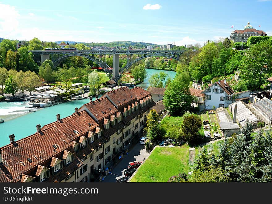 Townscape of Berne, Switzerland.