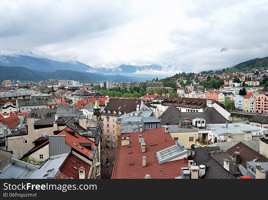 Townscape of Innsbruck, Austria.