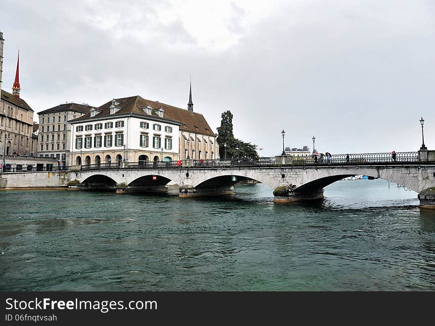 Townscape of Zurich, Switzerland.