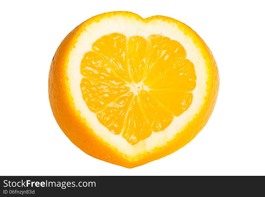 Orange heart shaped