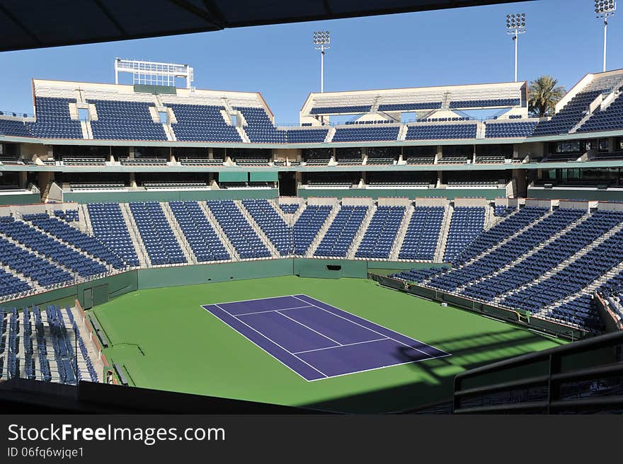 The Center Court at the Indian Wells Tennis Garden. The Center Court at the Indian Wells Tennis Garden